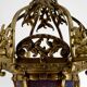 Gilded bronze and blown glass paste chandelier, Muller Frères, Art Deco