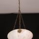 Liberty white alabaster chandelier, 1940s