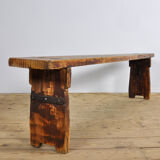 Set of two vintage pine bench, 1940