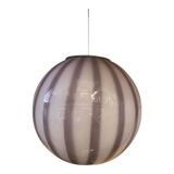 Contemporary Violet and White/Gray Sphere Pendant in Glass
