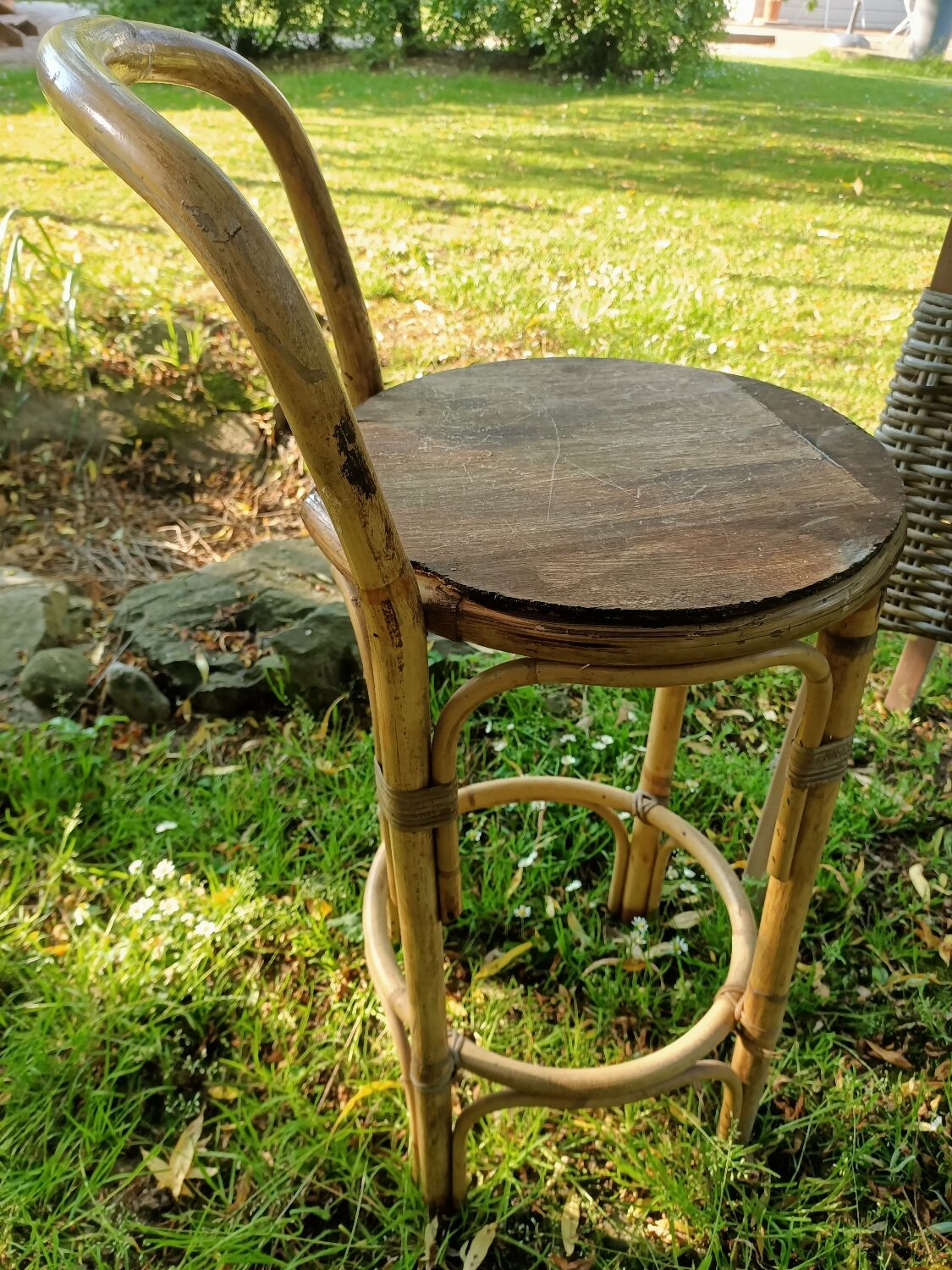 Bamboo bar stool