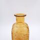 Carafe vintage en verre ambré ondulé Empoli italien MCM avec bouchon boule rond