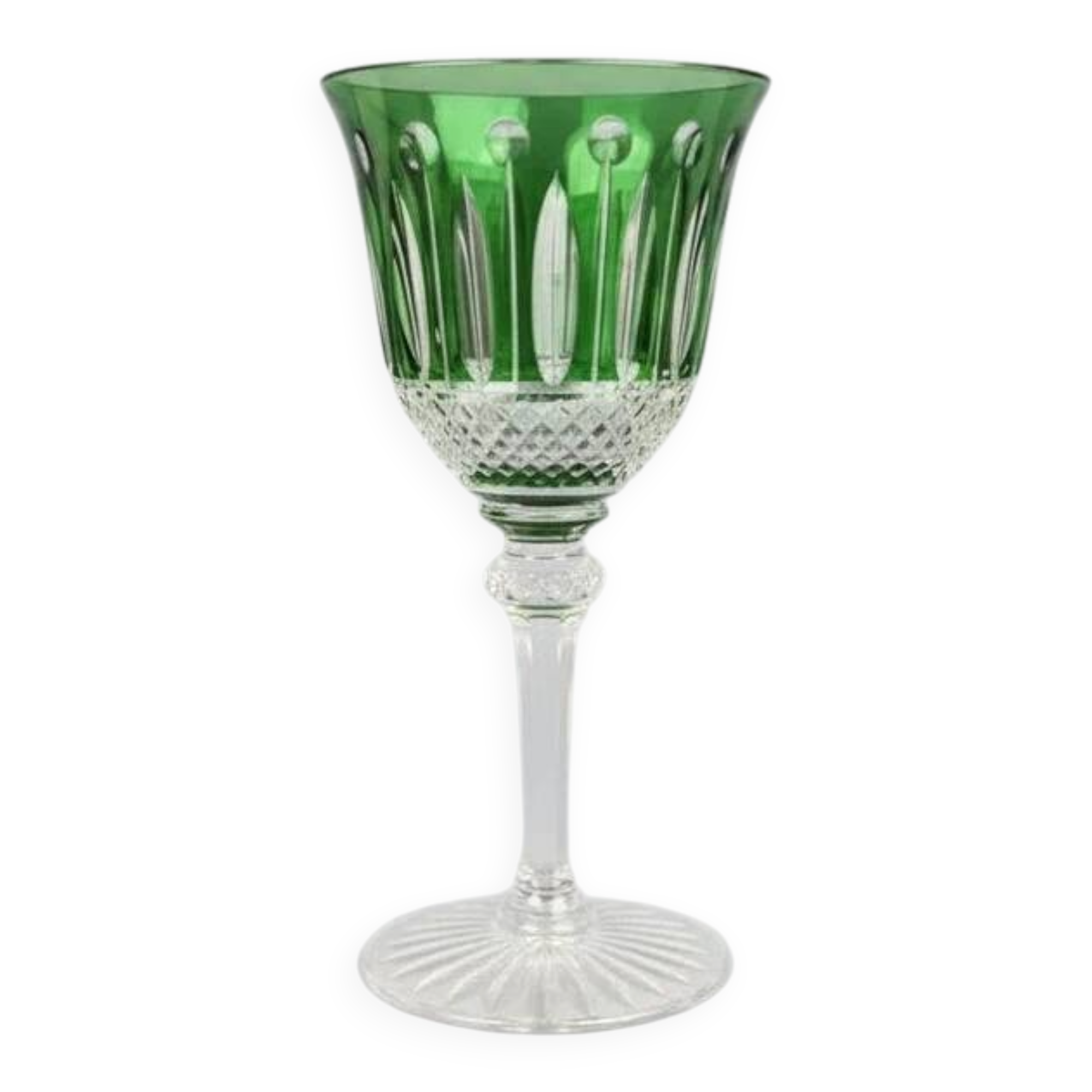 Saint Louis Tommy emerald crystal glass 18.5 cm