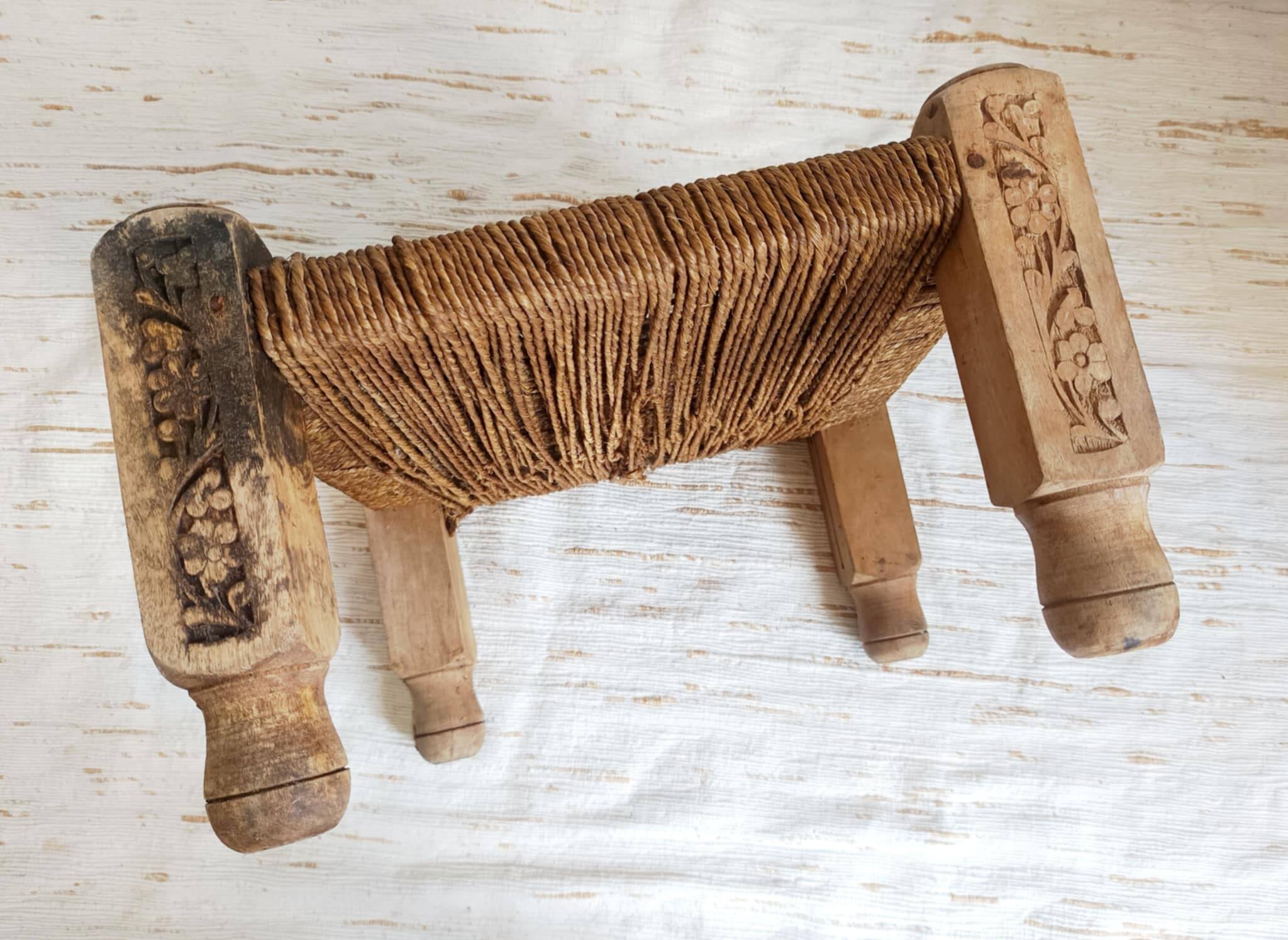 Antique Indian rope stool