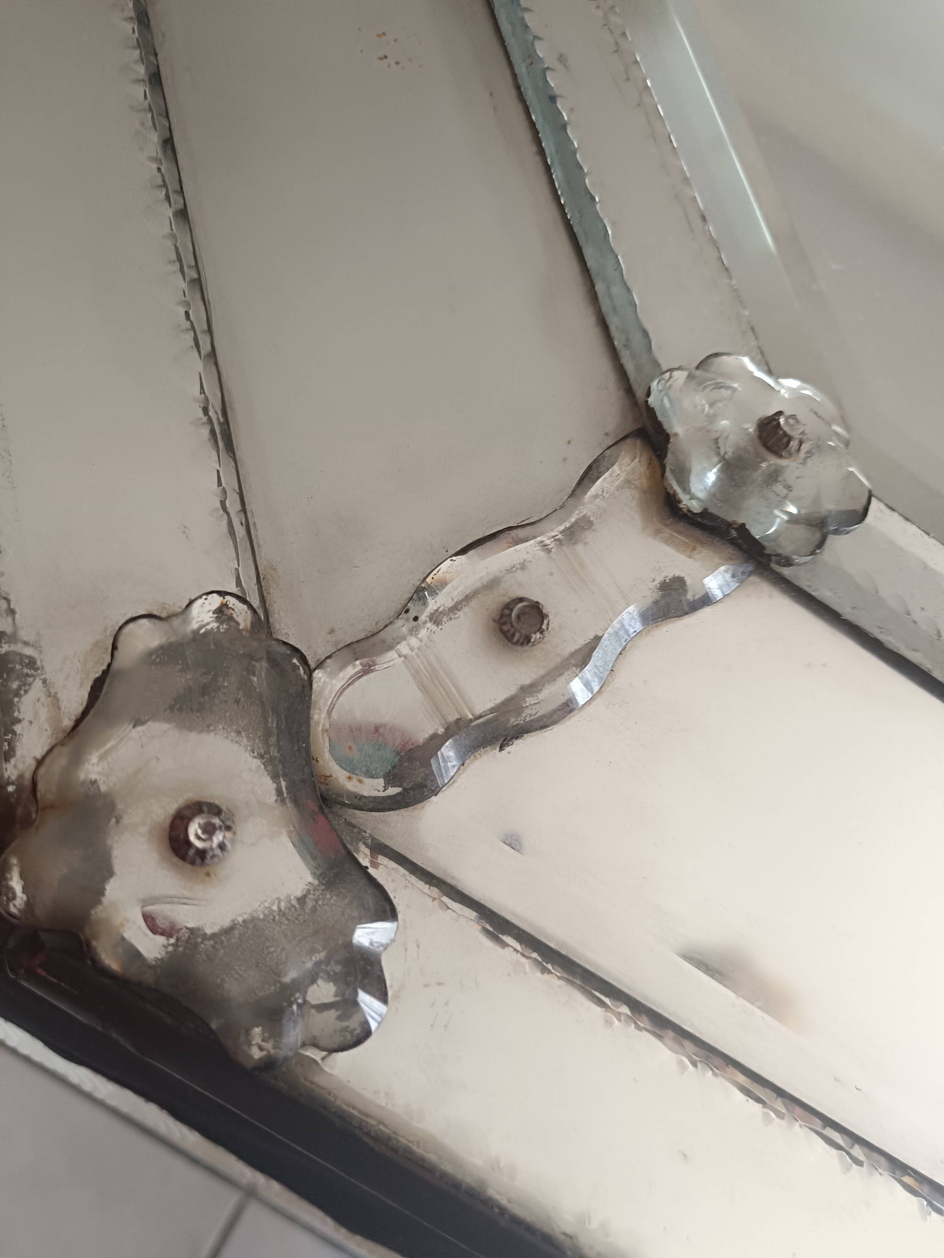 Large octagonal Venetian Murano mirror. Early 19th century