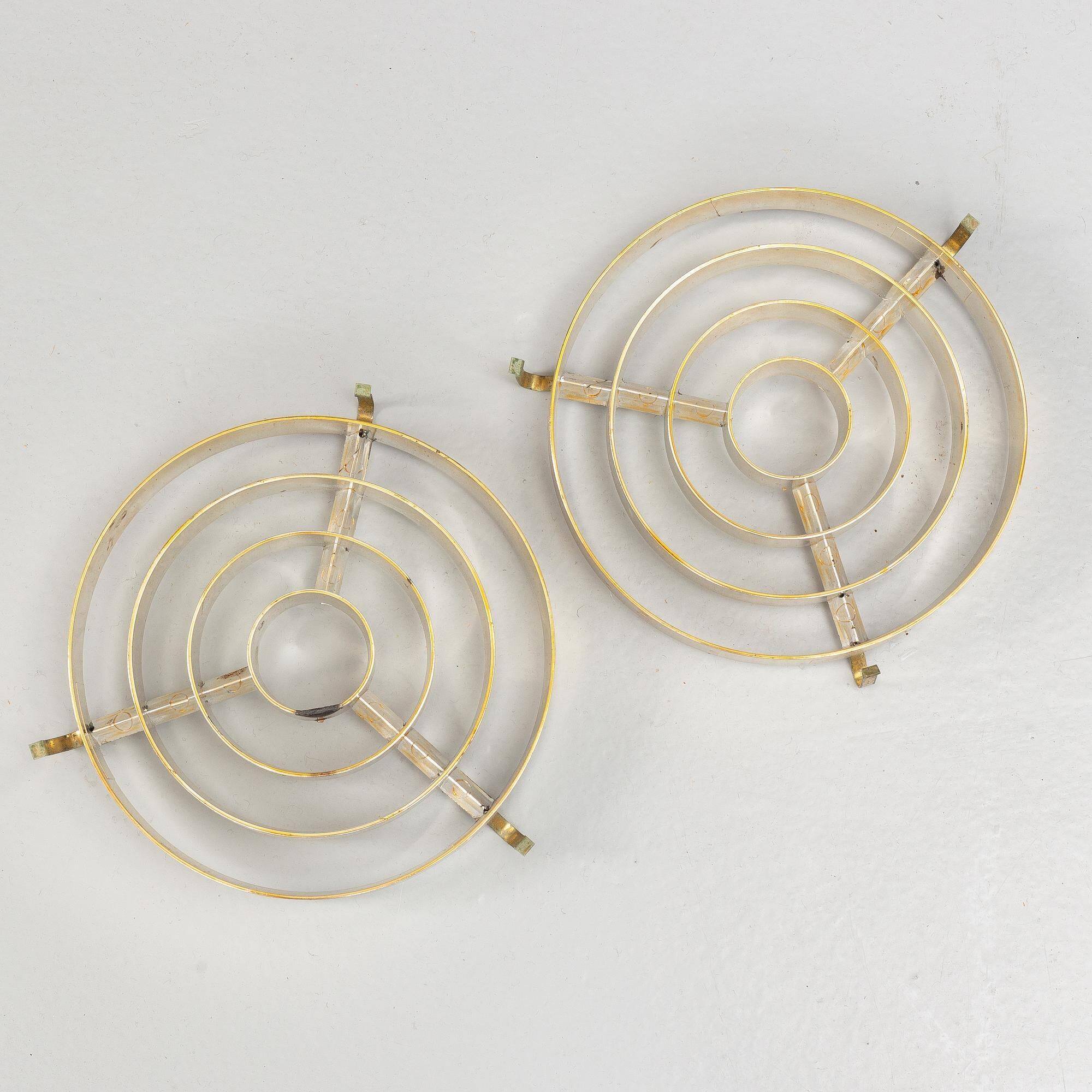 Helge Zimdal two ceiling lamps "Löken" Sweden 1970s