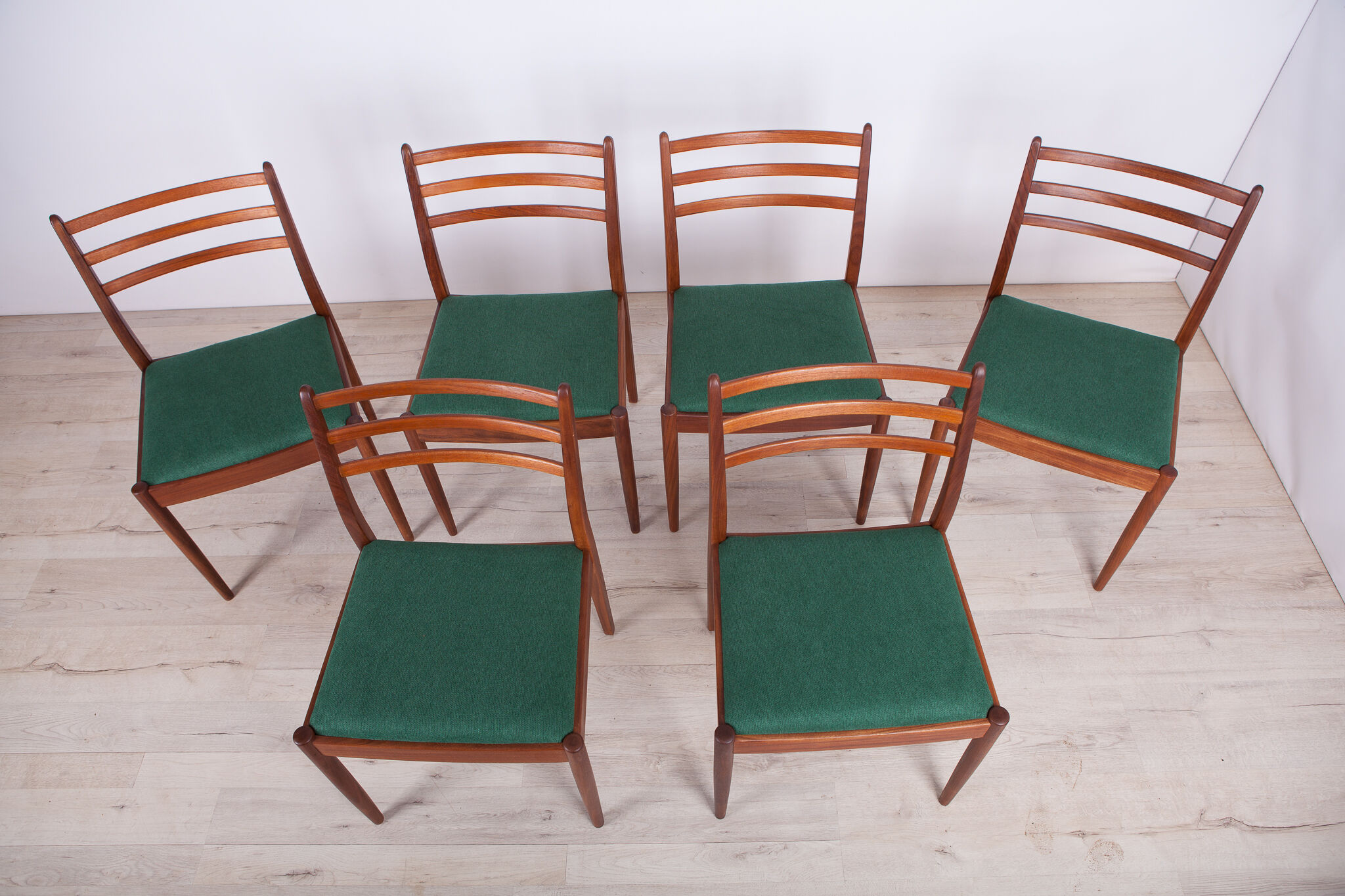 Fabric and teak dining chairs by Victor Wilkins for G-Plan, 1960s, set of 6