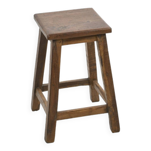 tabouret vintage en bois