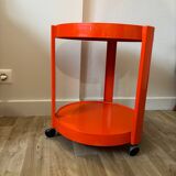 70s orange serving trolley
