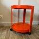 70s orange serving trolley