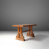 Table basse Art Déco en chêne années 1940
