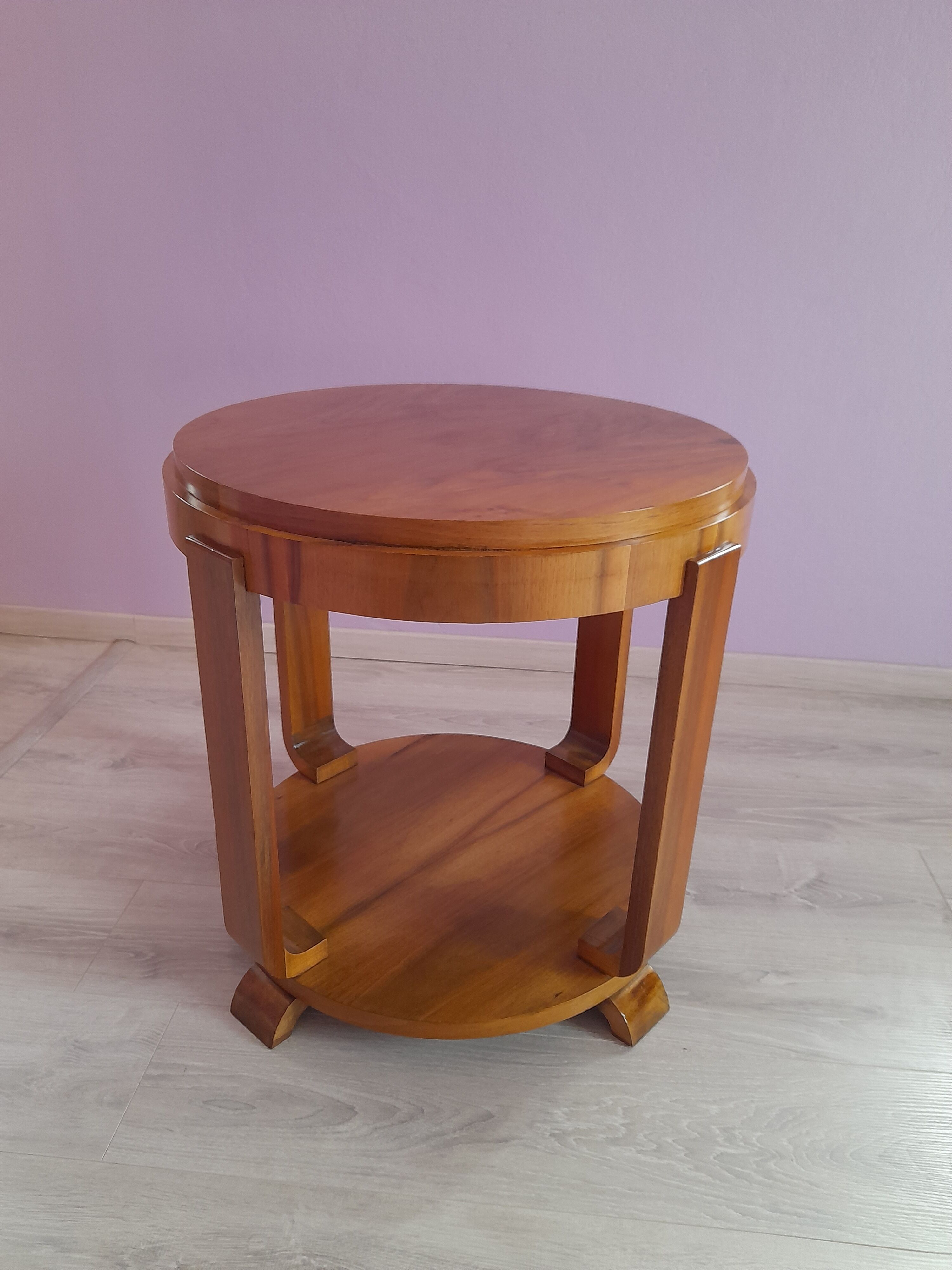 Round art deco coffee table