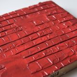 Tableau, peinture rouge texturée de Vincent Dufresne, 2013