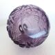 Lilac Hand Cut Crystal Glass And Brass Parfume Bottle, Italy