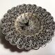 Antique Small Table Candlestick Holder Silver Plated Bronze Chiseled France