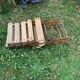Set of 3 folding garden chairs
