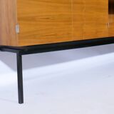 Walnut highboard w228 by leo bub, mid-century design cabinet