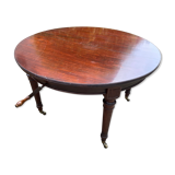 English table in solid mahogany, early twentieth