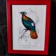 Color lithograph, Gallinaceous, JC Fournier