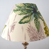 Lampshade, botanical vintage Jouy canvas, flowers