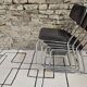 Set of four vintage 1970 sled chairs