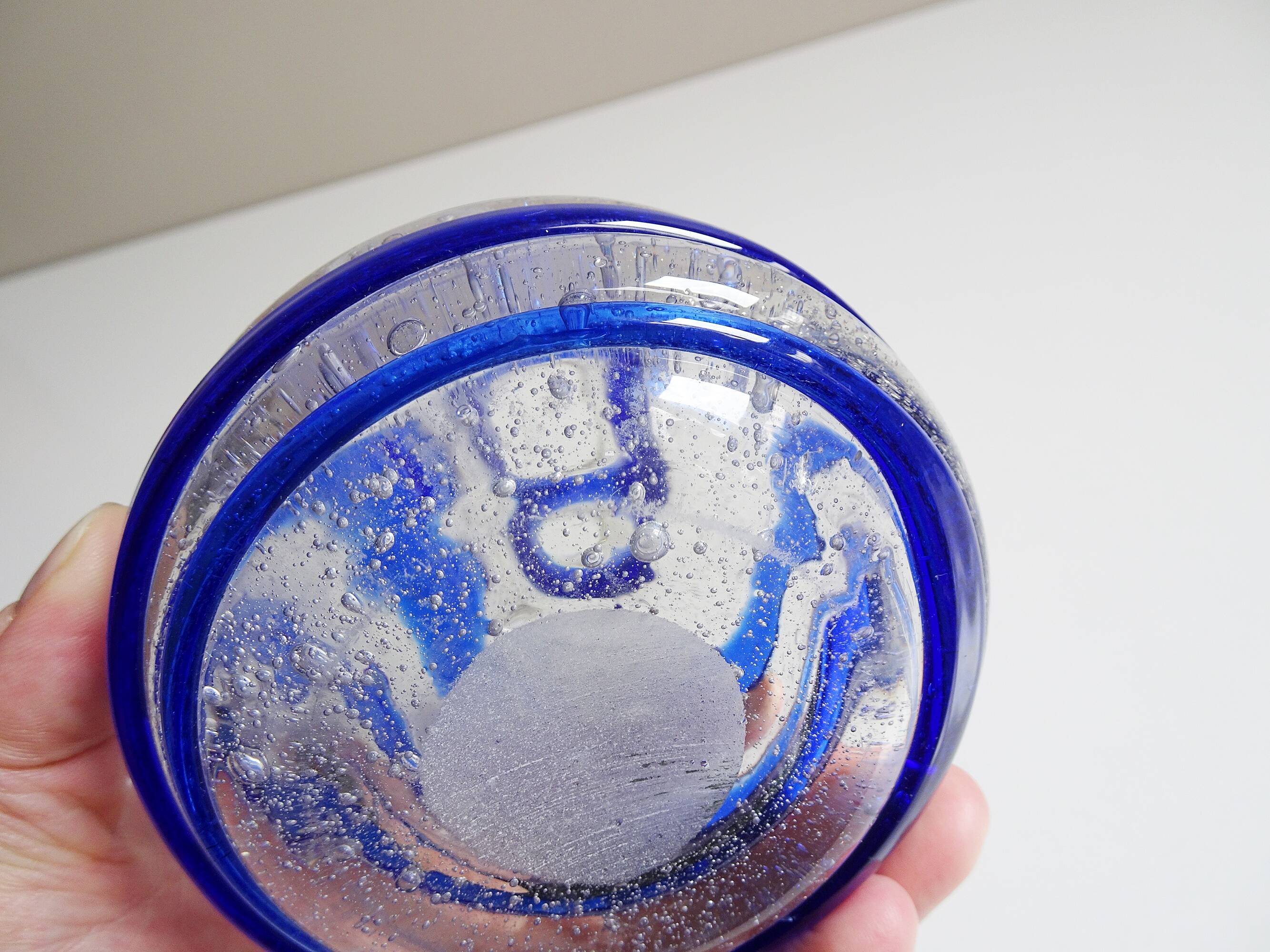 Vase tourbillon bleu