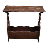 Porte-revue ancien  panier bois