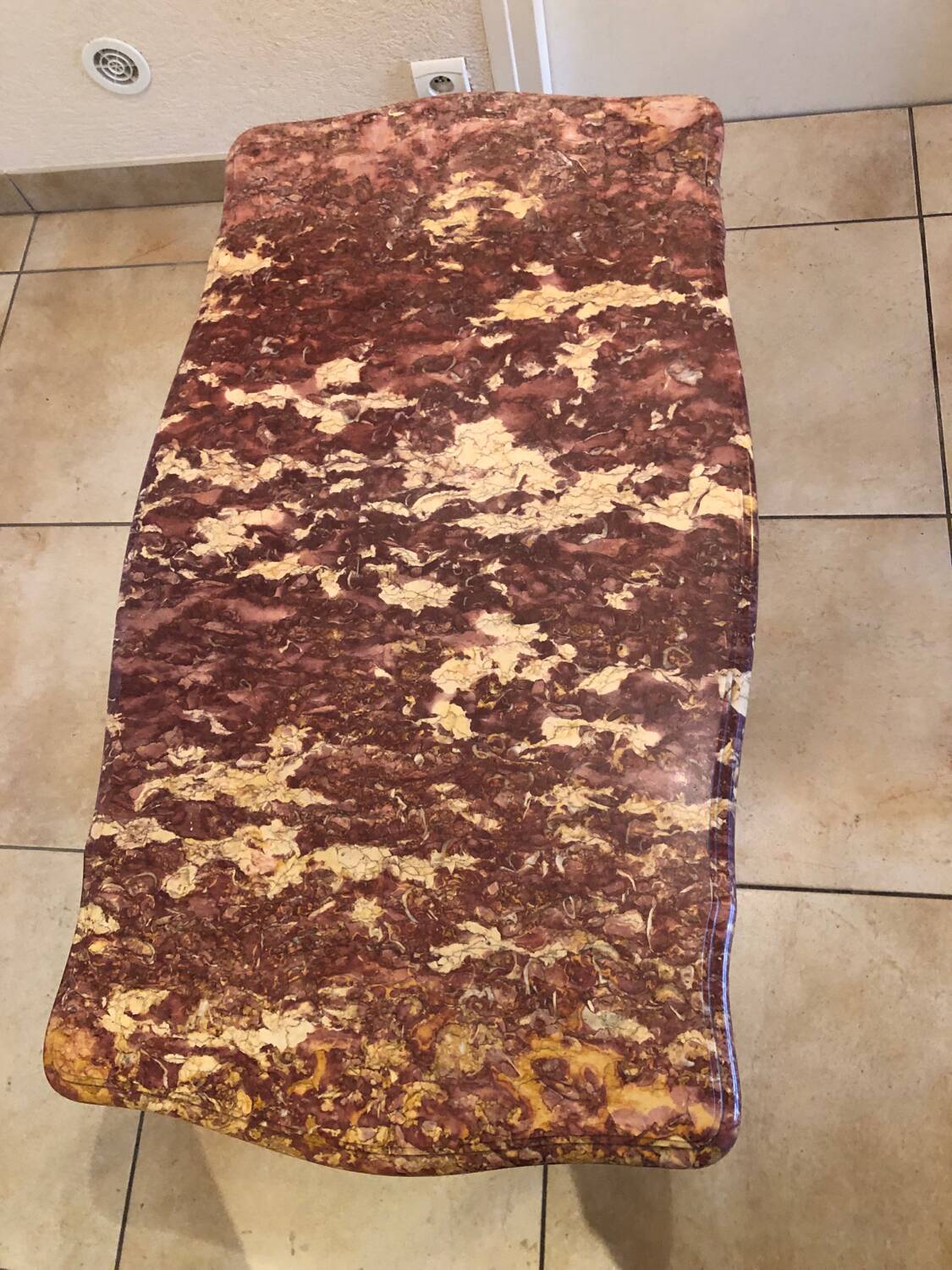 Pink marble coffee table