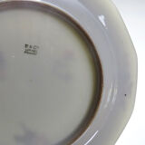 4 deep plates Bernardaud Limoges porcelain with floral decoration from the 1920s to 1950s.