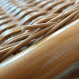 Braided rattan coffee table