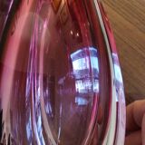 Vase val saint lambert en verre cristal belgian marked