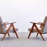 Mid Century Easy Chair Model B - 310 Var in Beige Boucle