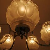 Art deco chandelier with 5 arms of light