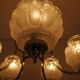 Art deco chandelier with 5 arms of light
