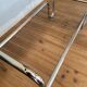 Design coffee table in chrome and smoked glass 60s-70s