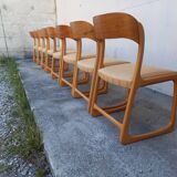 Baumann sleigh chairs, set of 8