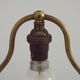 Traditional Style Vintage French Brass Table Lamp Round Footed Base