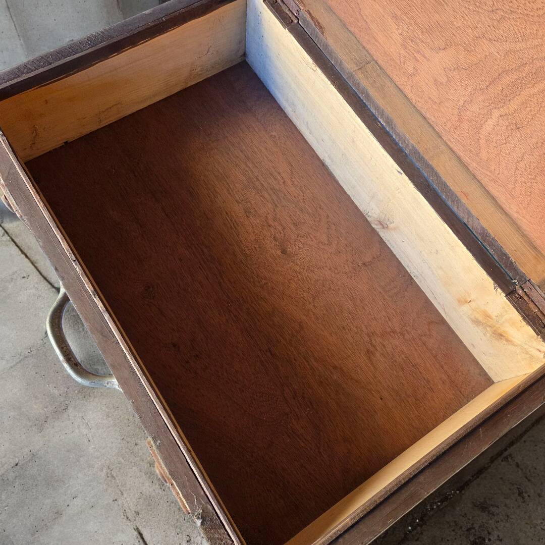 Vintage wooden crate suitcase