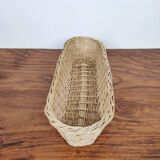 Beige wicker bread basket