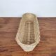 Beige wicker bread basket