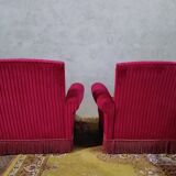 Pair of velvet armchairs