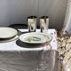 Set of 6 vintage Limoges porcelain plates with fish design.