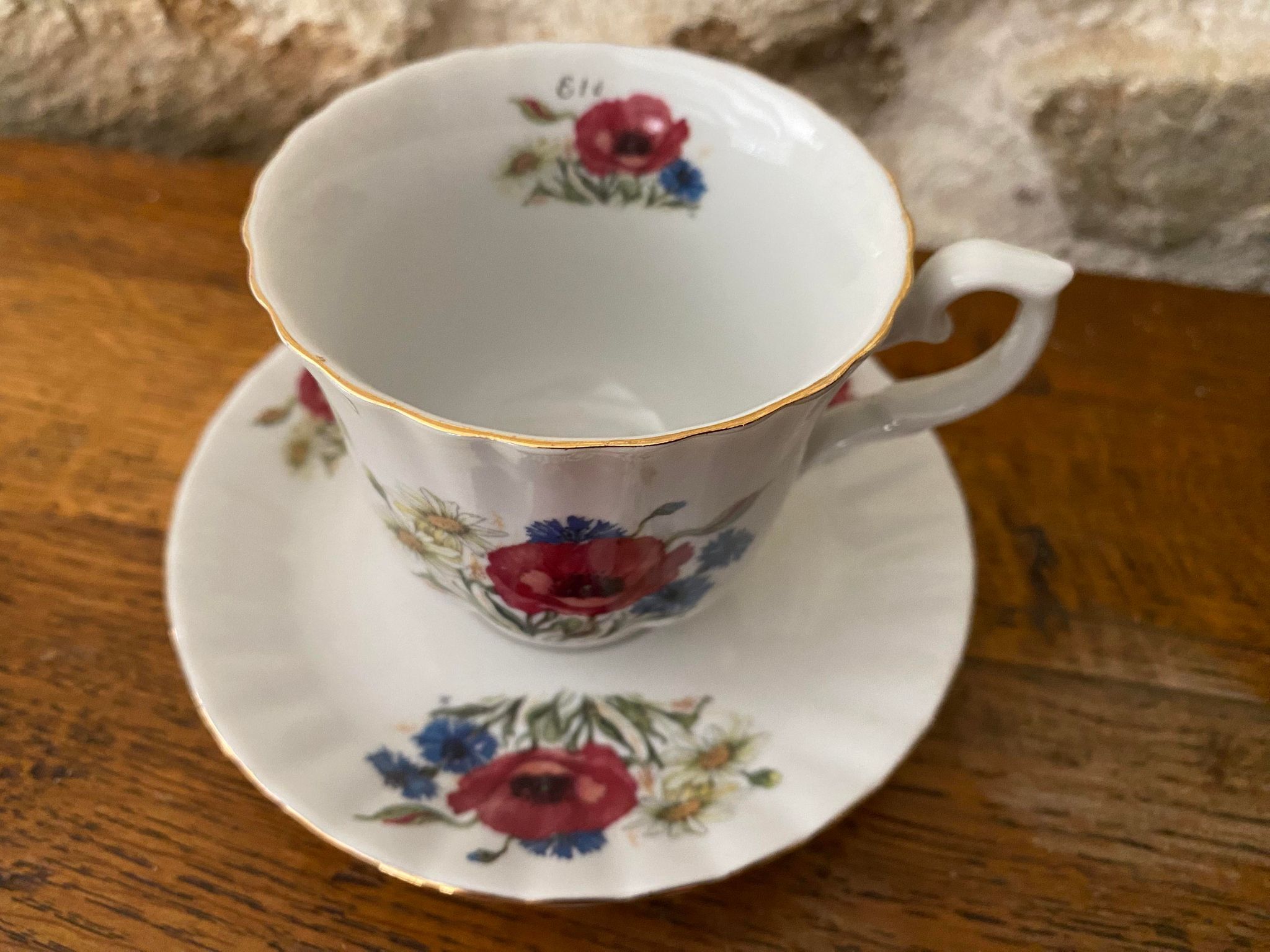 Floral cups The 4 seasons, Spring, Summer, Autumn and Winter