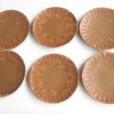 Set of 6 stoneware dessert plates