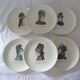 6 plates Gien le petit courrier des dames 446112 hat mode