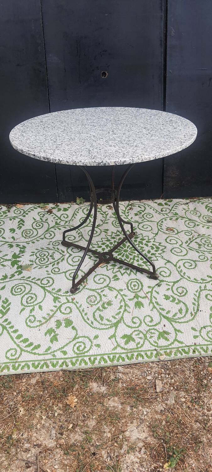 Wrought iron pedestal table