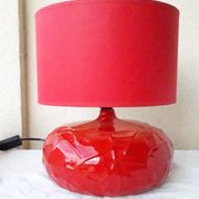 Red ceramic lamp