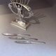 Rare Antique Art Nouveau Knife Set, Silver Plated 12 Fruit Knifes & Decor Stand
