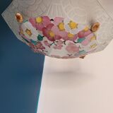 Suspension octogonale en verre sablé Loys Lucha