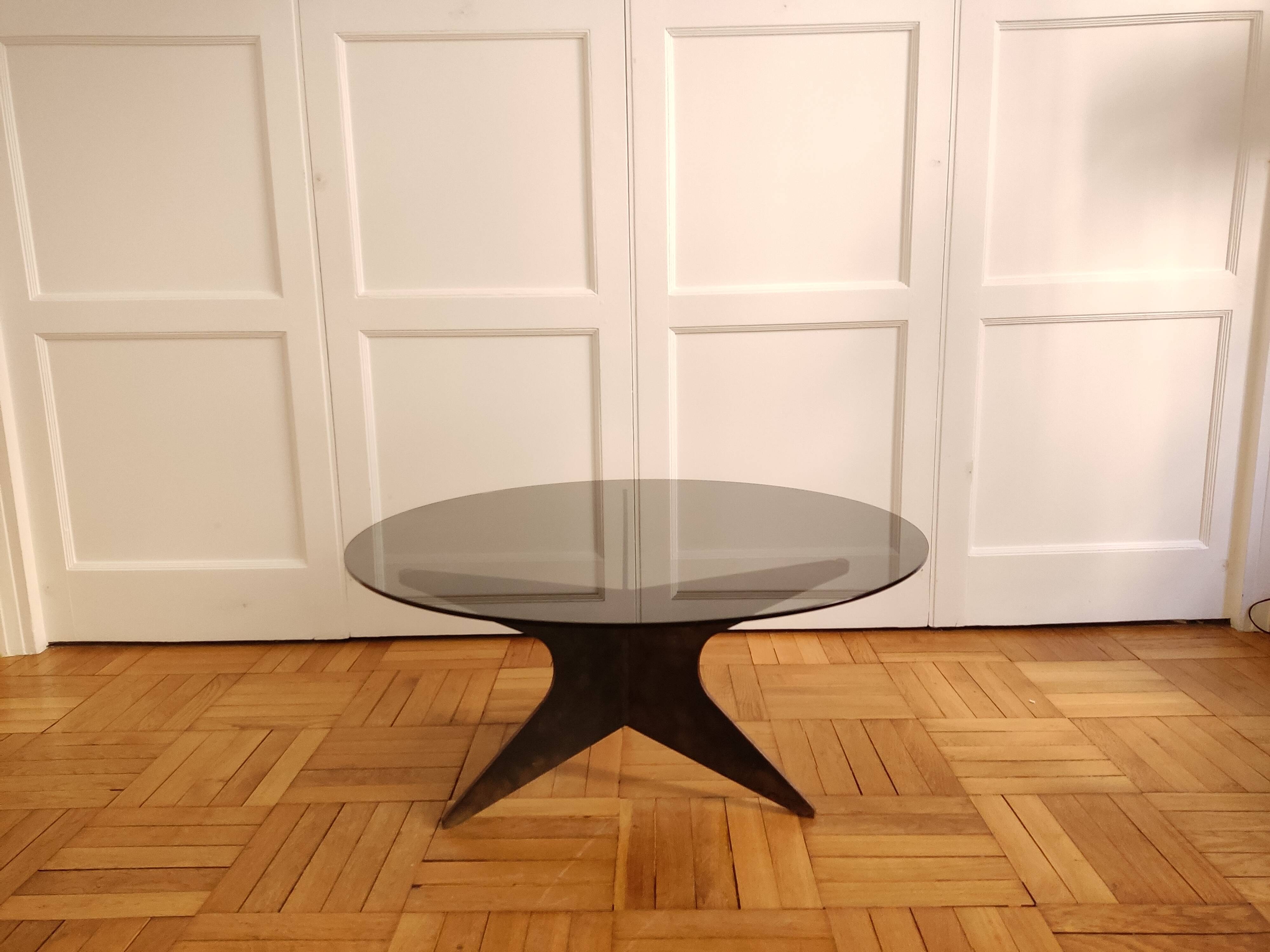 Weathered iron coffee table 1960